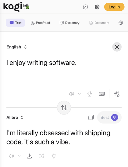 From “I enjoy writing software.” to AI bro: “I’m literally obsessed with shipping code, it’s such a vibe.”