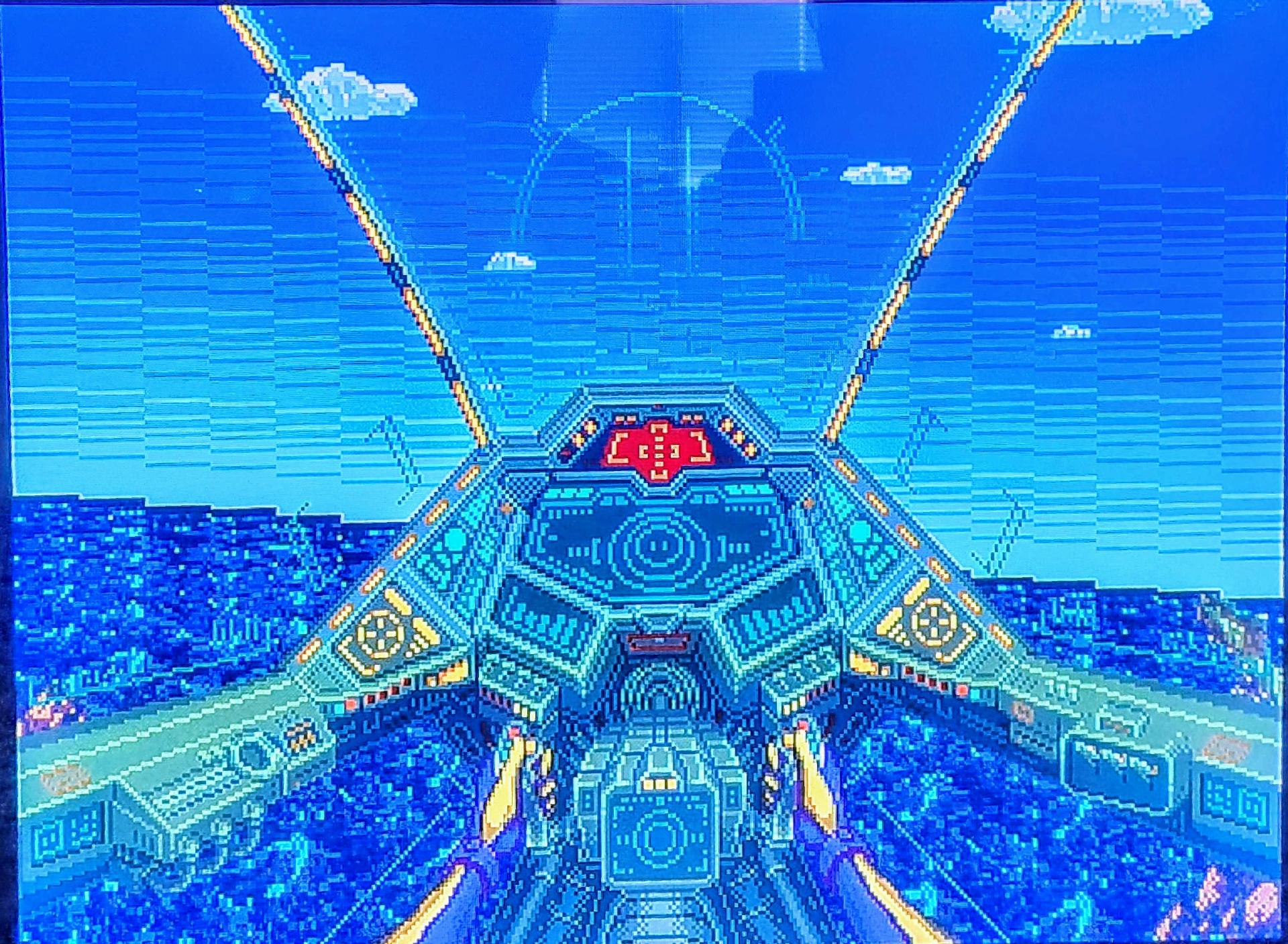 A pixel art cockpit shot from Earthion's cutscenes