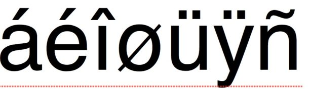 characters with accents and symbols