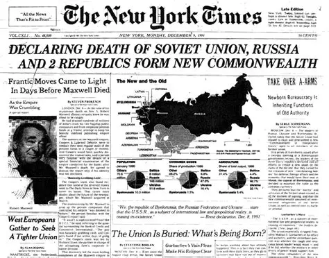 Collapse of the Soviet UNion - headlines