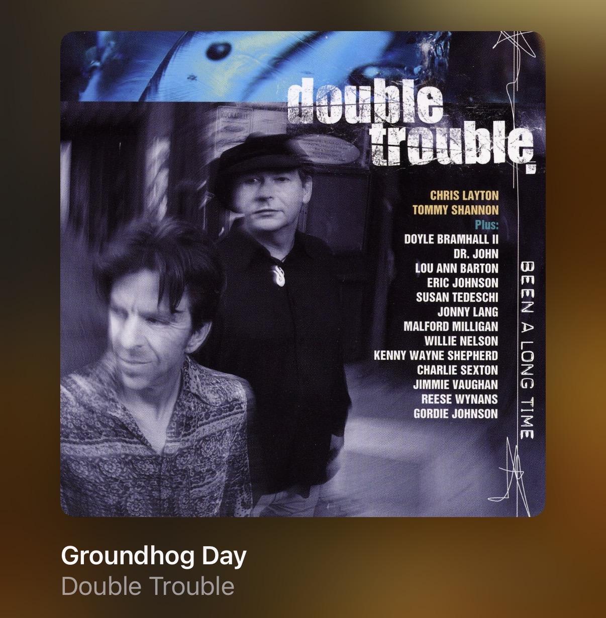 Cover to anthology album of various artist playing with Chris Layton and Tommy Shannon of Double Trouble.