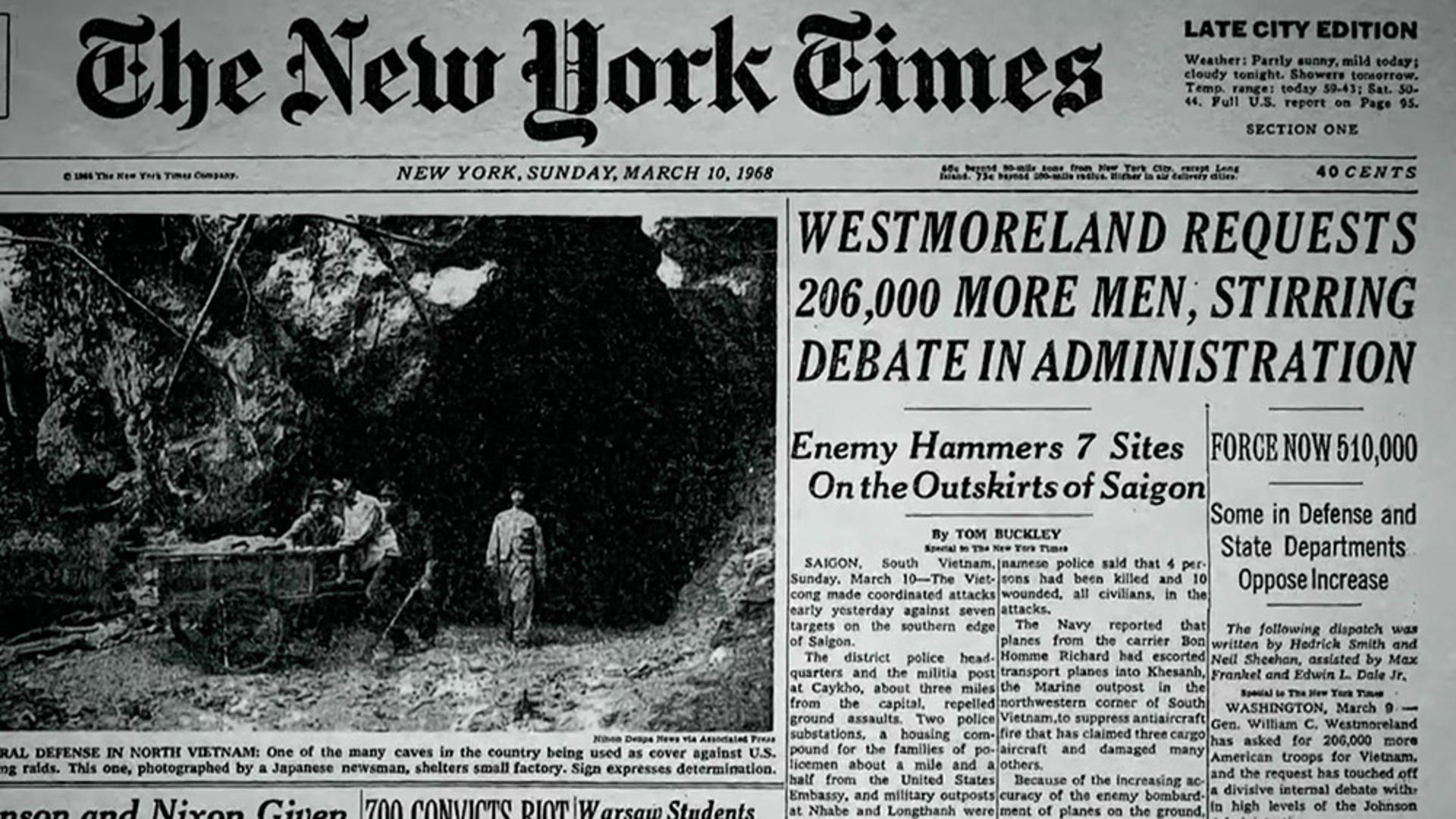 NY Times: Vietnam War headlines