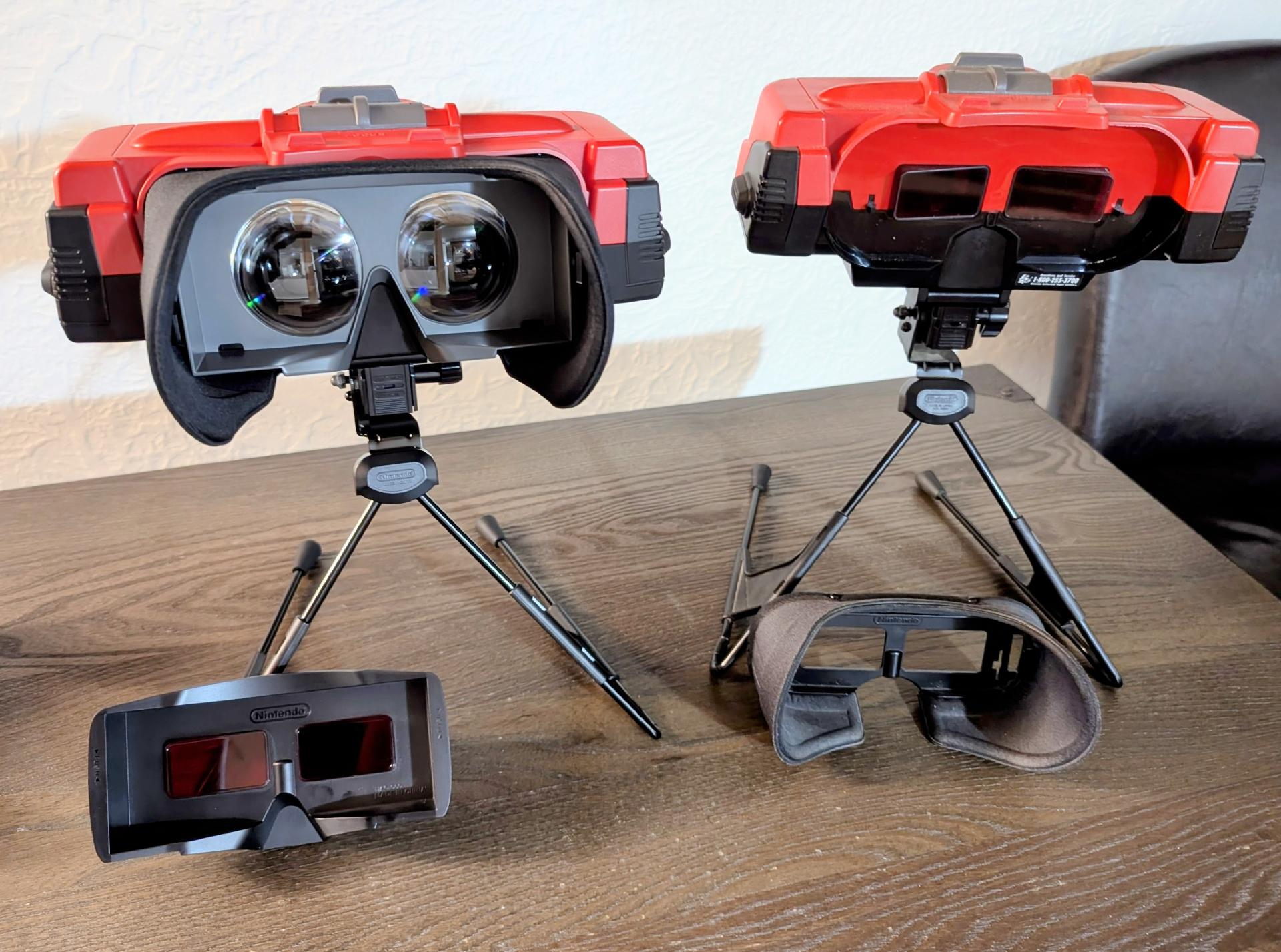 New Switch VB accessory with it's lenses/filter removed (left) old VB with it's visor/faceplate removed (right)