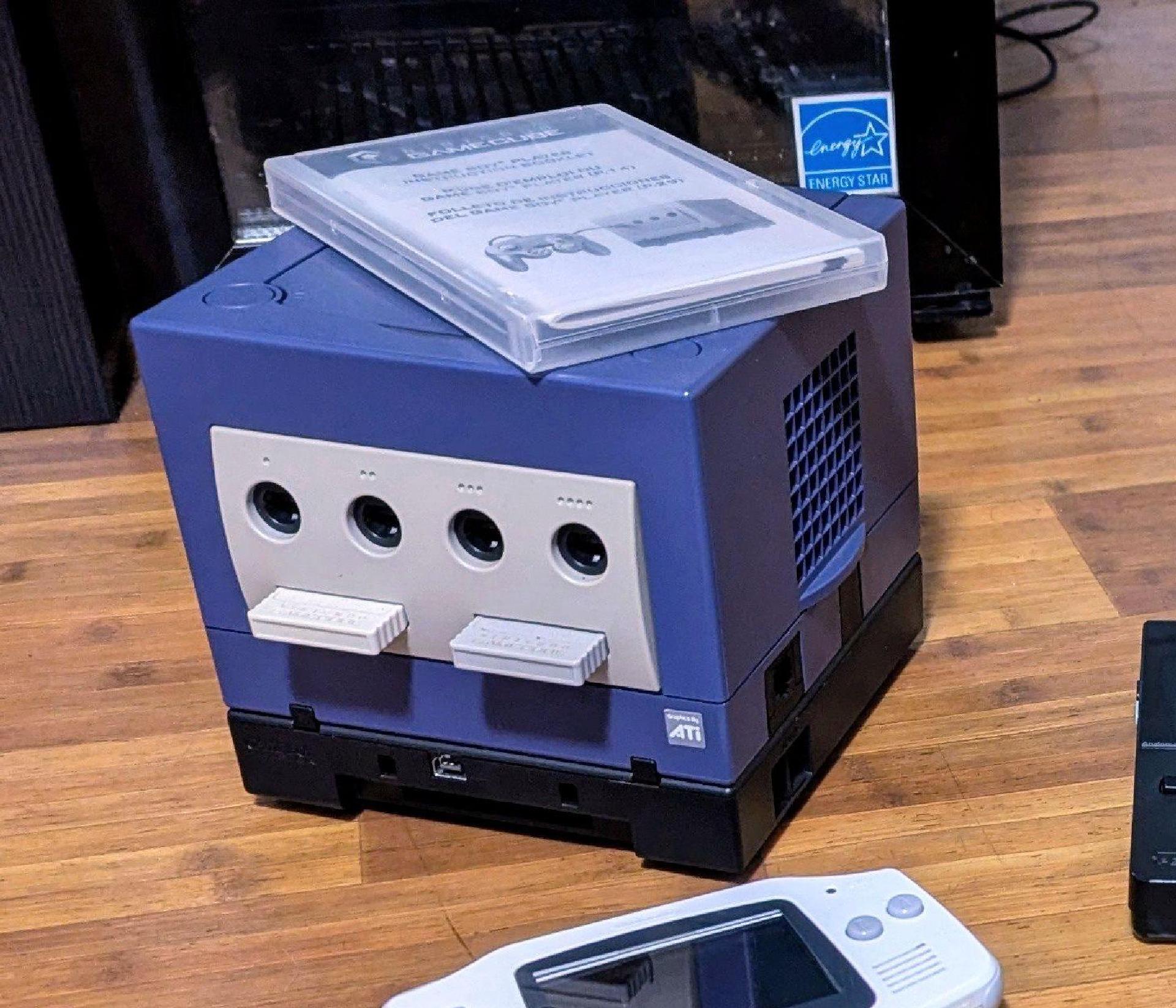 My GameCube with Gameboy Player attached to the bottom