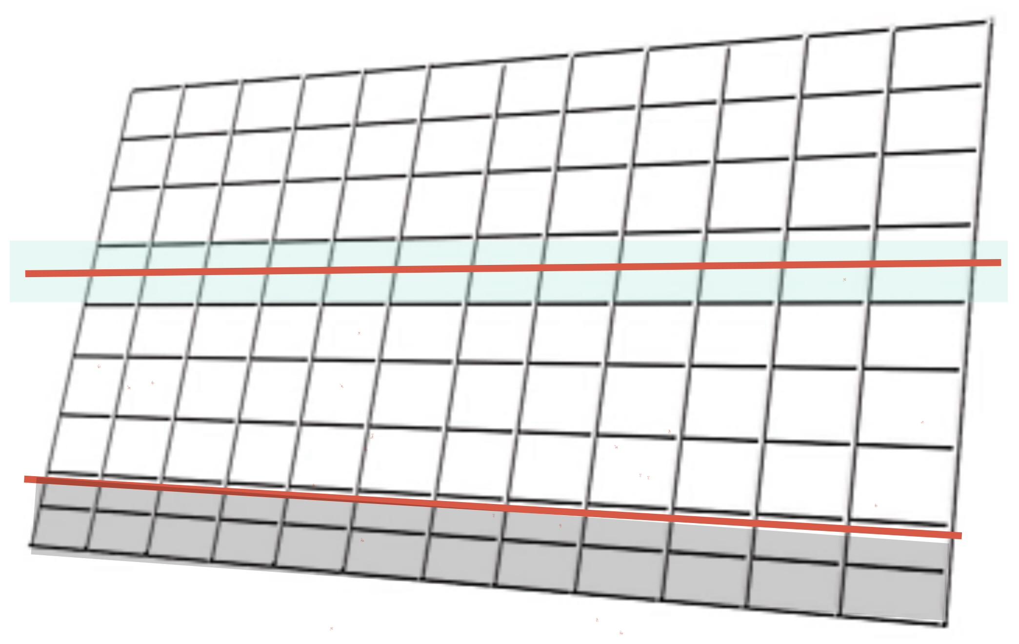 Same stock photo as before only this time there are only two cut lines running horizontal. This way has the added benefit of making a more usable scrap with a full narrow rectangle and leftover wire spikes