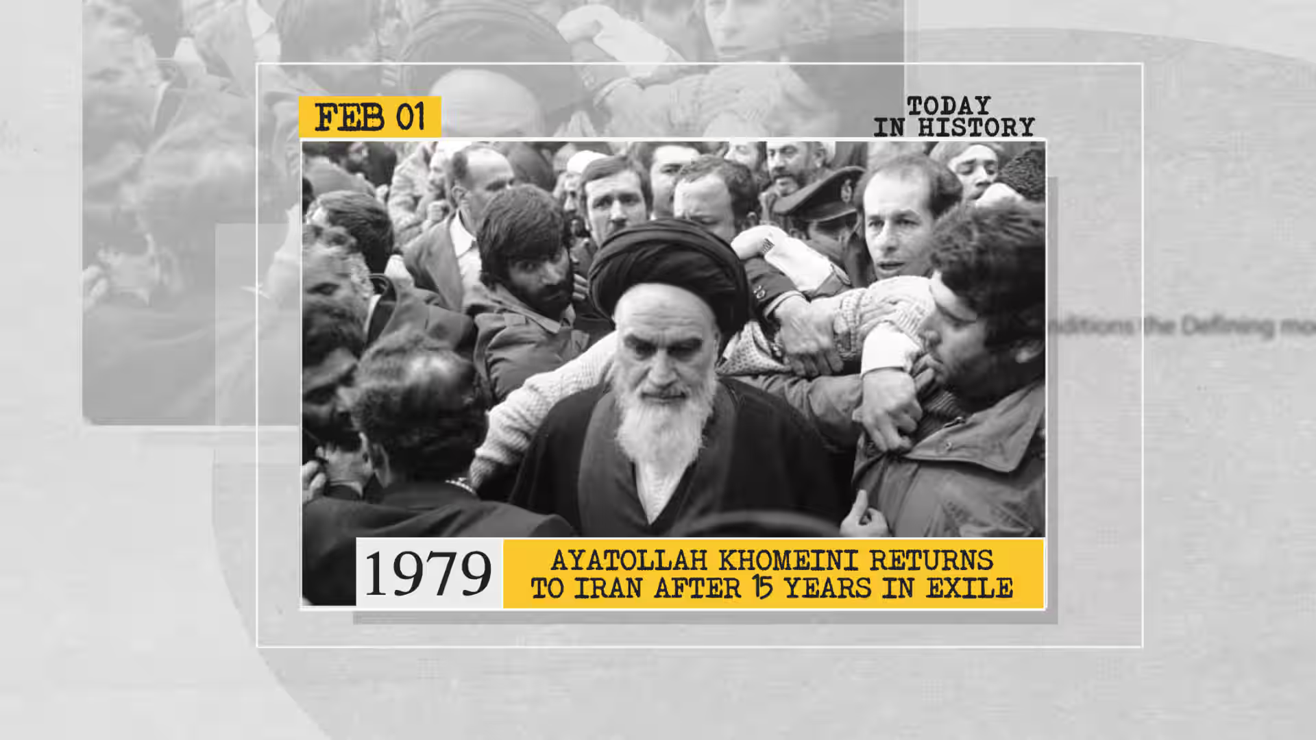 Ayatollah Khomeni returns to Iran in 1979