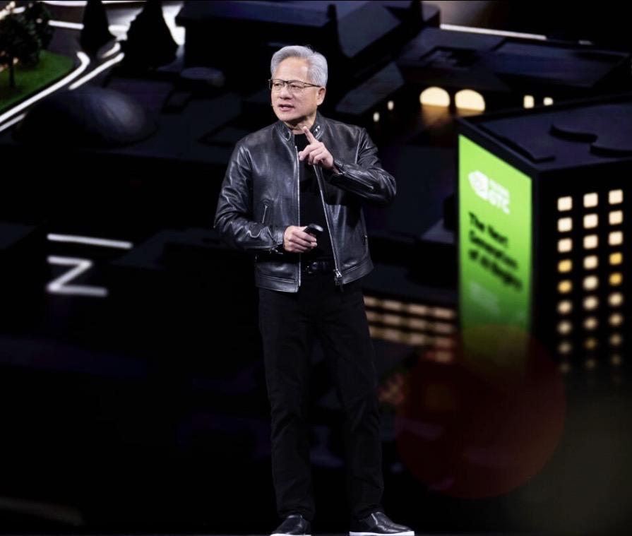 Nvidia, led by CEO Jensen Huang, sells chips that have the processing power needed for model training. PHOTO: BENJAMIN FANJOY/GETTY IMAGES