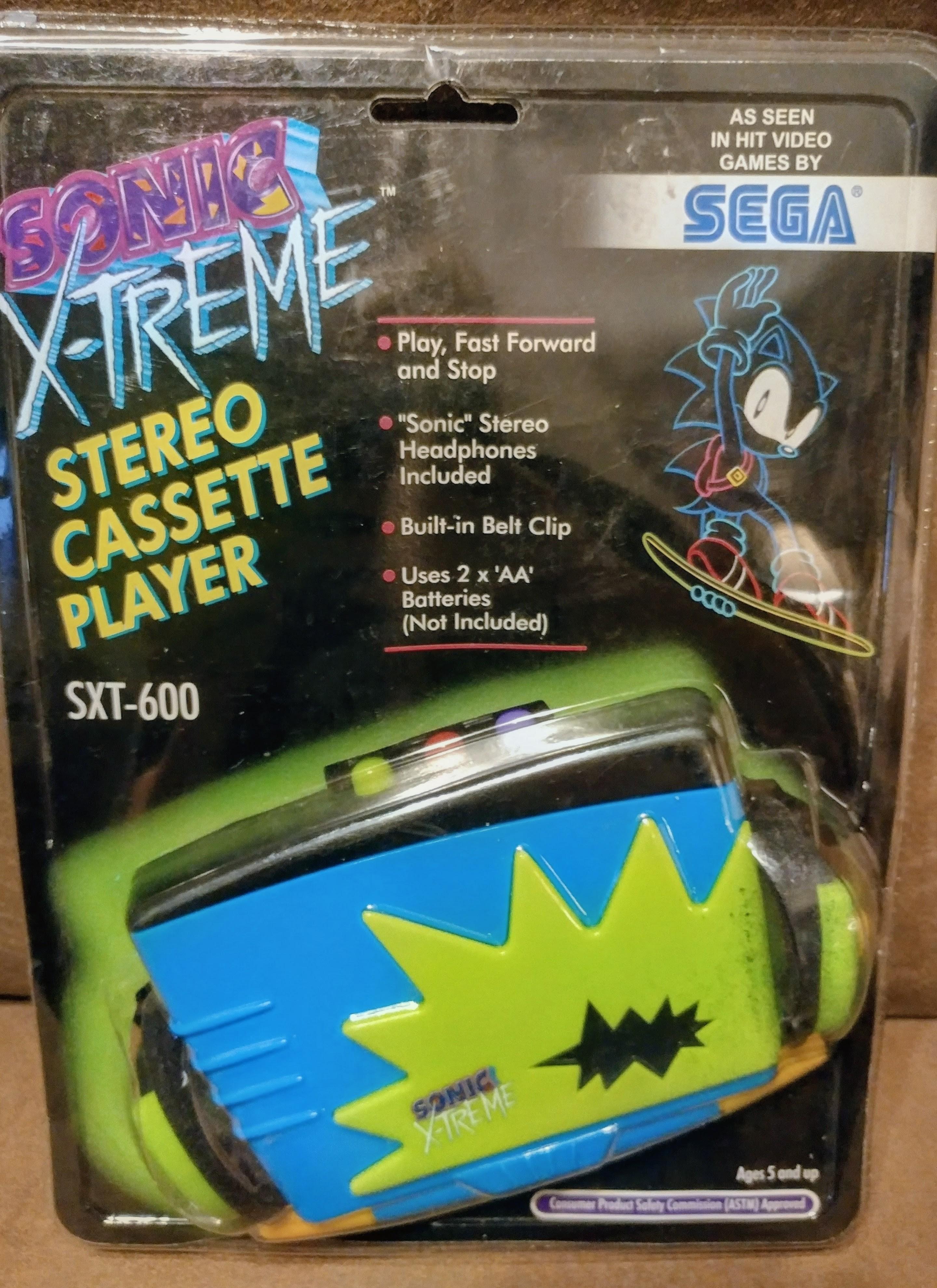 Sonic X-Treme promotional cassette player that I used to own