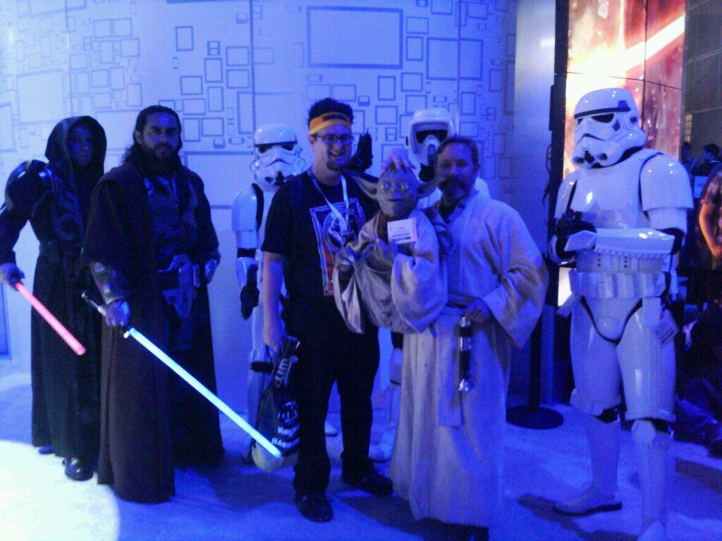 Me touching Yoda